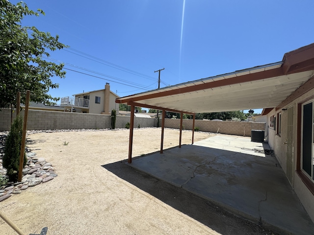 view of patio featuring central AC