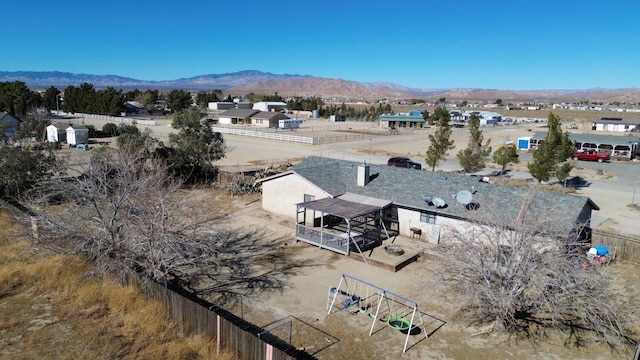 aerial view featuring a mountain view