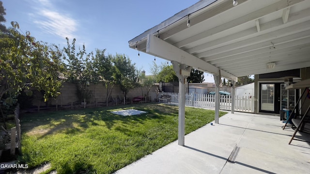 36726 Sulphur Springs Rd, Palmdale, CA 93552 - fenced backyard featuring a patio area
