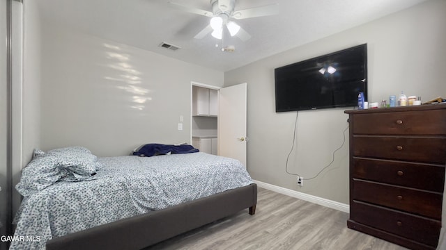 36726 Sulphur Springs Rd, Palmdale, CA 93552 - bedroom featuring light wood-style flooring and ceiling fan