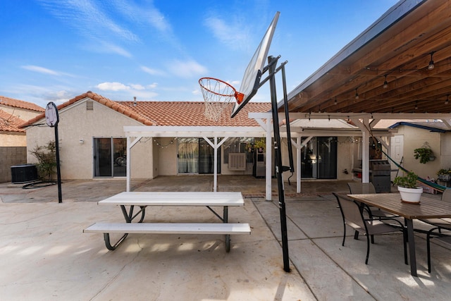 view of patio / terrace with central AC unit