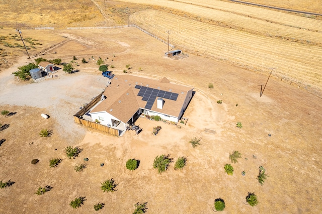 bird's eye view with a rural view