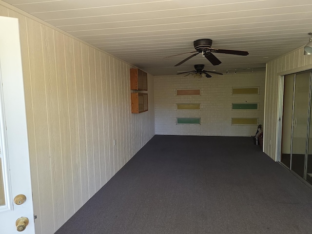 view of patio with a ceiling fan