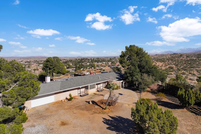 36042 E 32nd St, Palmdale, CA 93550 - aerial view of property and surrounding area featuring a mountain backdrop
