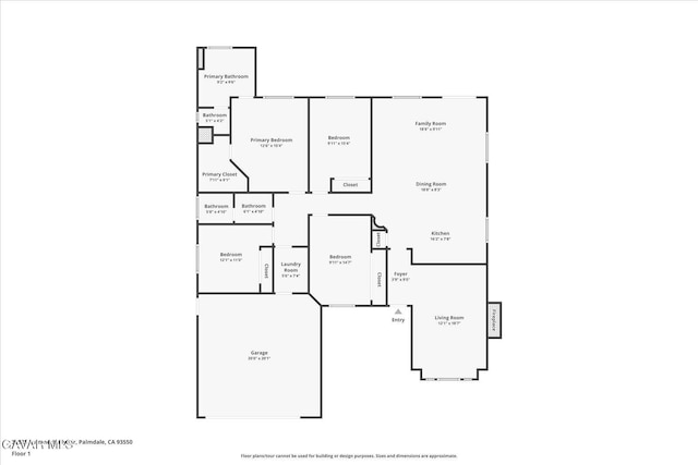36525 Summerholly Cir, Palmdale, CA 93550 - view of floor plan / room layout