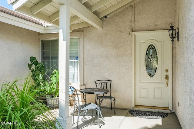 36525 Summerholly Cir, Palmdale, CA 93550 - doorway to property with stucco siding