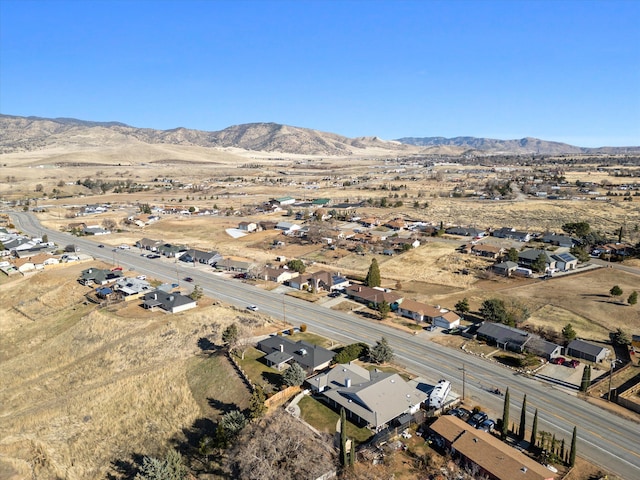 drone / aerial view with a mountain view