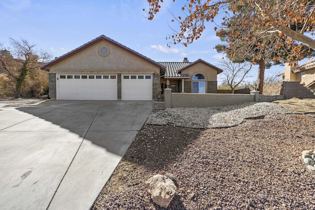 ranch-style house with a garage