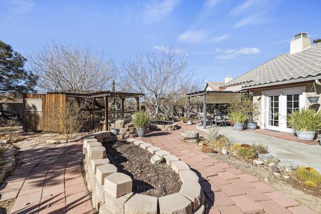 view of patio with french doors