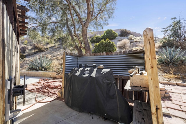 view of patio / terrace with a grill