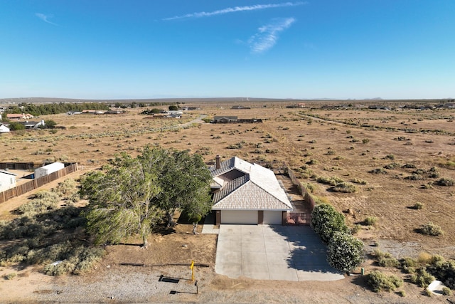 drone / aerial view with a rural view