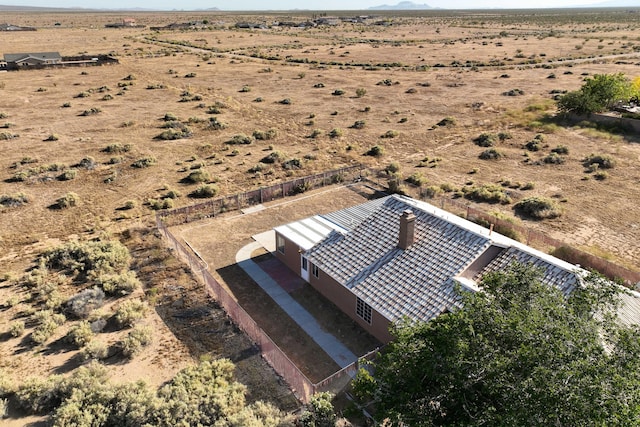 drone / aerial view with a rural view