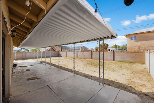 view of patio featuring a fenced backyard