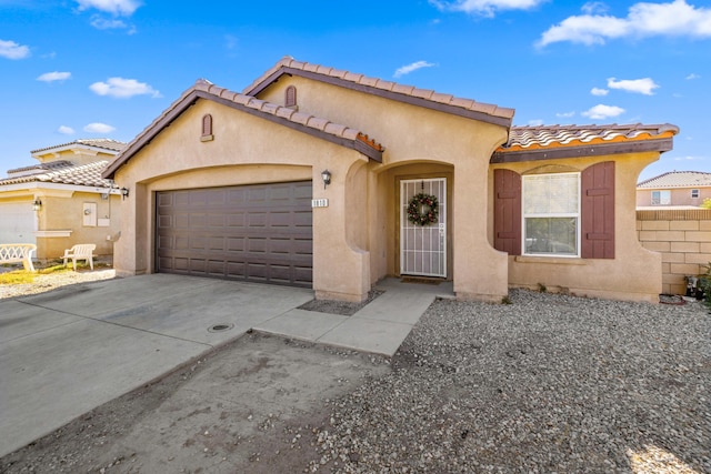 view of front of home featuring a garage