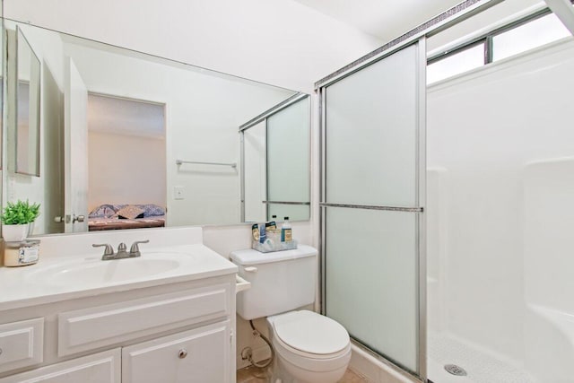 44605 Gillan Ave, Lancaster, CA 93535 - full bathroom featuring vanity, ensuite bath, and a shower stall