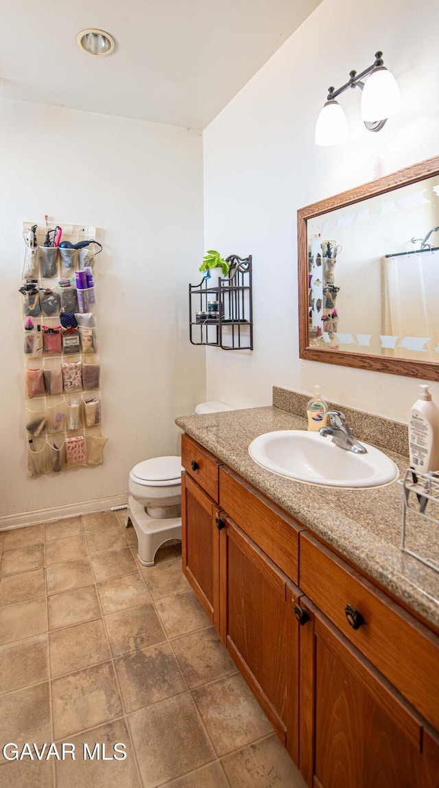 8801 Lupine Loop Dr, California City, CA 93505 - bathroom with vanity and tile patterned floors