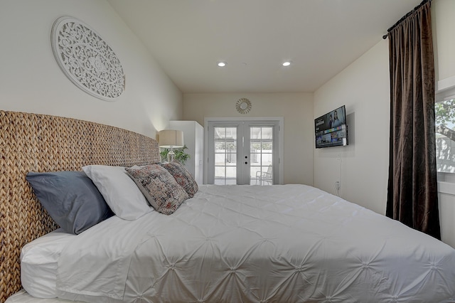 12871 W Osborne St, Arleta, CA 91331 - bedroom with recessed lighting, multiple windows, french doors, and access to exterior