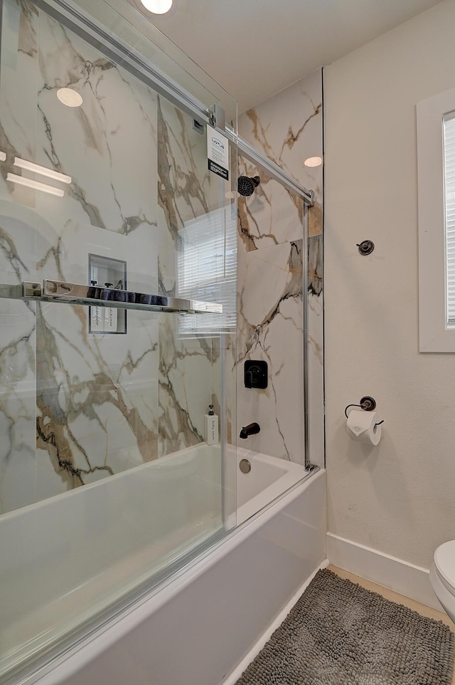 12871 W Osborne St, Arleta, CA 91331 - bathroom featuring enclosed tub / shower combo and toilet