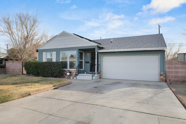 ranch-style house with a garage