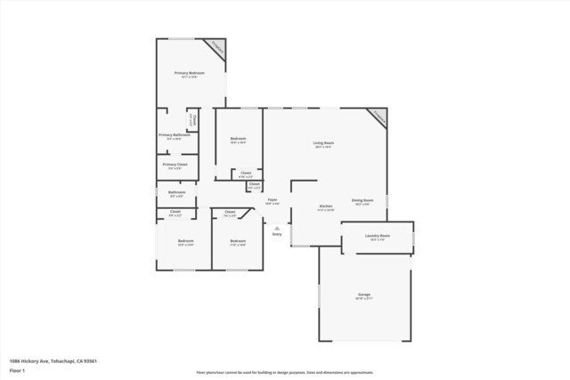 1086 Hickory Ave, Tehachapi, CA 93561 - floor plan