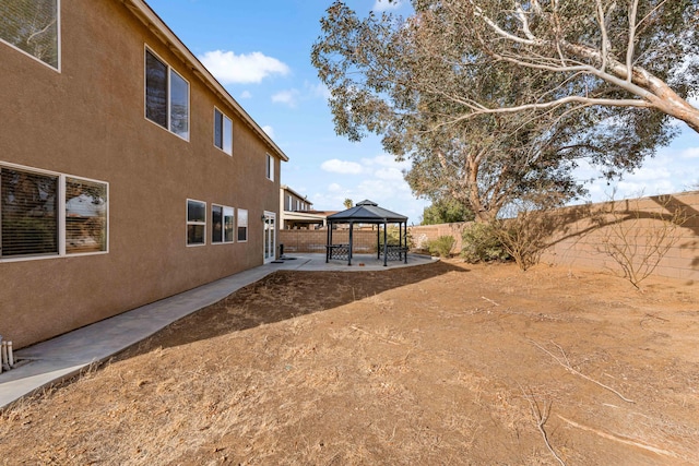 view of yard featuring a gazebo