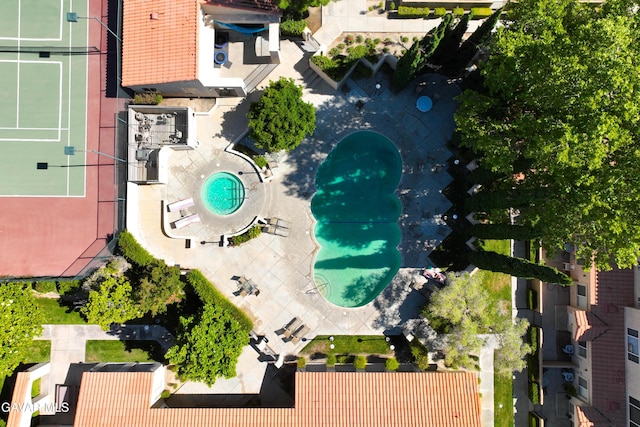 43441 W 30th St Unit 3, Lancaster, CA 93536 - bird's eye view of a pool