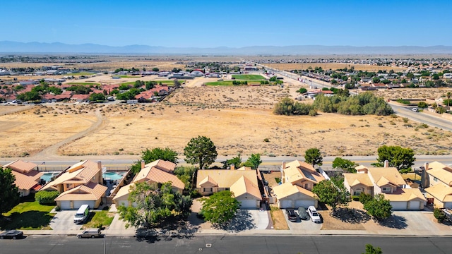 2908 Owens Way, Rosamond, CA 93560 - aerial perspective of suburban area featuring a mountain backdrop and a desert landscape
