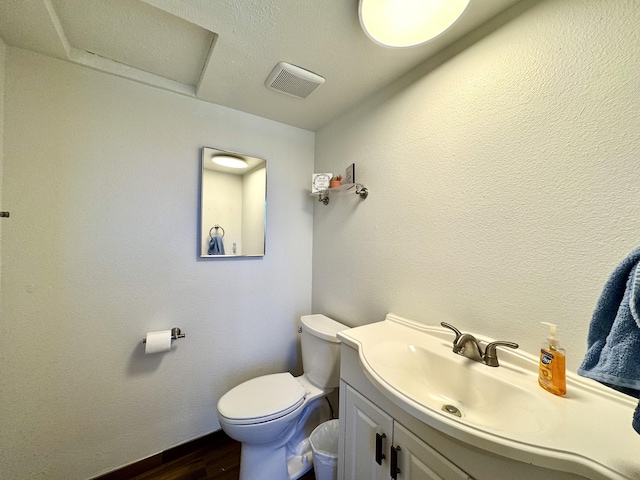44200 Kingtree Ave Unit 6, Lancaster, CA 93534 - half bathroom with vanity and wood finished floors