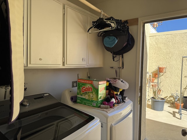 44200 Kingtree Ave Unit 6, Lancaster, CA 93534 - laundry room with washing machine and dryer and cabinet space