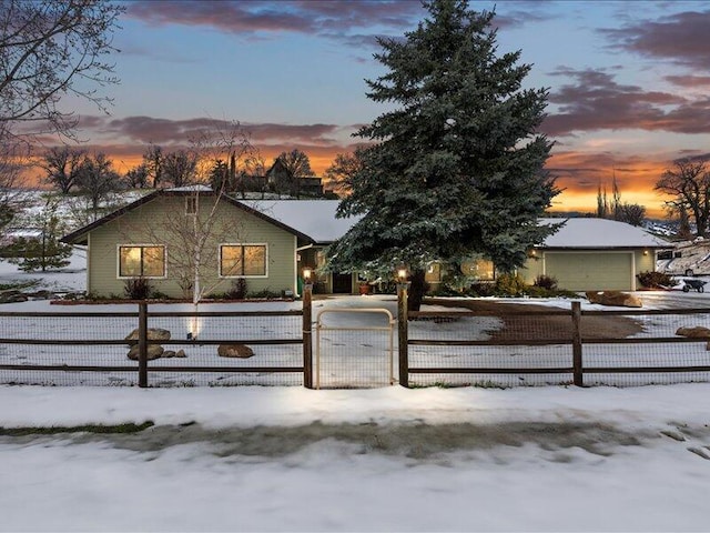 24140 Deertrail Dr, Tehachapi, CA 93561 - view of front facade with a fenced front yard and a garage