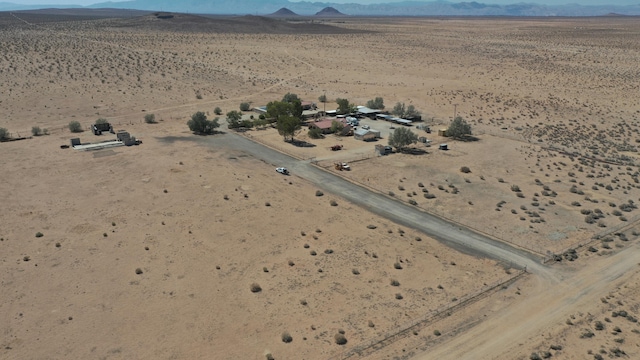 aerial view with a mountain view