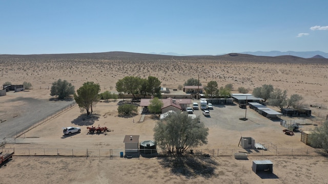 drone / aerial view with a mountain view