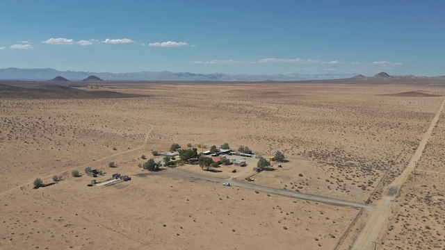 bird's eye view with a mountain view