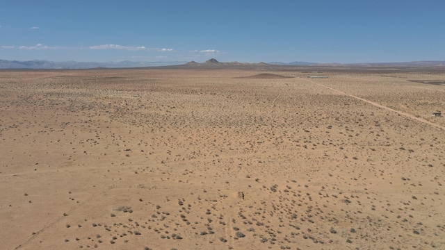 drone / aerial view with a mountain view