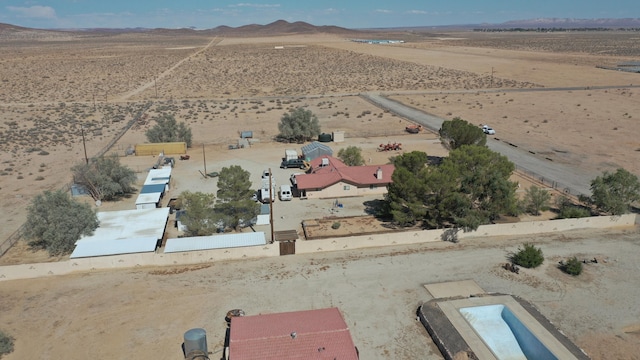 aerial view with a mountain view