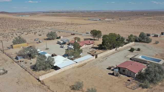 bird's eye view with a rural view