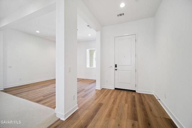3716 Eliopulos Ranch Dr, Palmdale, CA 93551 - entryway featuring wood finished floors and recessed lighting