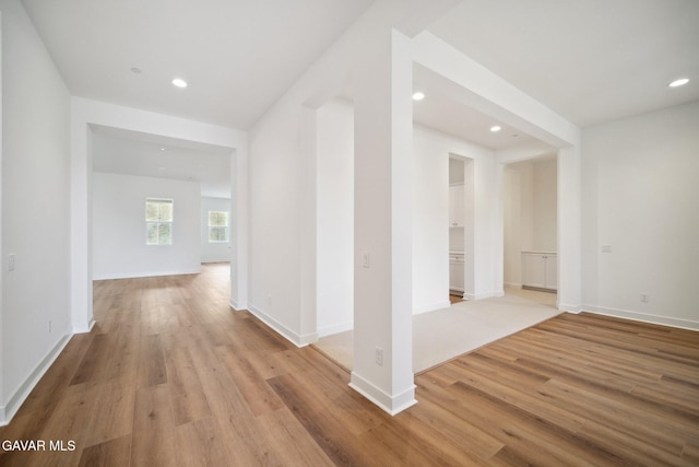 3716 Eliopulos Ranch Dr, Palmdale, CA 93551 - corridor featuring light wood finished floors and recessed lighting