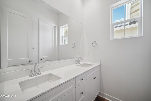 3716 Eliopulos Ranch Dr, Palmdale, CA 93551 - bathroom with healthy amount of natural light and double vanity