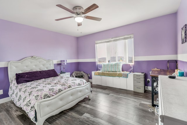 36755 Tierra Subida Ave, Palmdale, CA 93551 - bedroom with wood finished floors, a ceiling fan, and baseboards