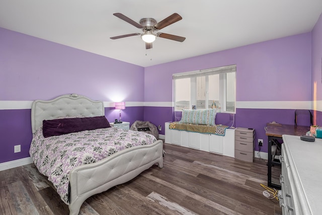 36755 Tierra Subida Ave, Palmdale, CA 93551 - bedroom featuring baseboards, wood finished floors, and ceiling fan