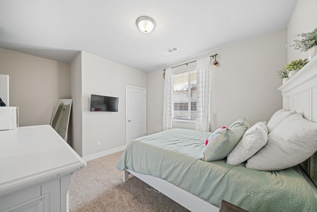 bedroom with carpet floors