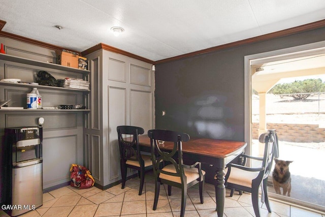 809 Berncastle Rd, Acton, CA 93510 - dining area featuring ornamental molding and light tile patterned floors