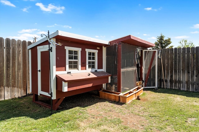 view of poultry coop