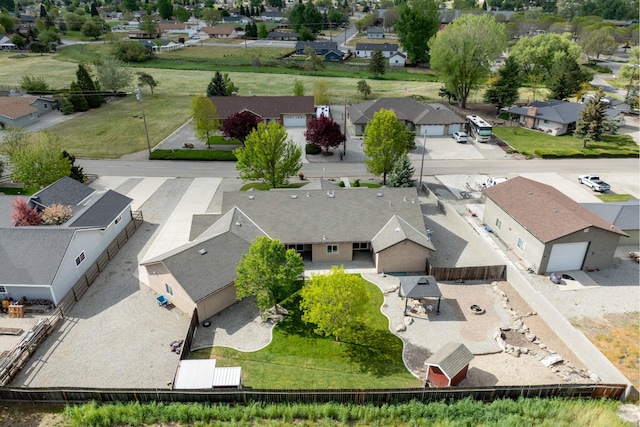 aerial view of residential area