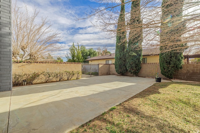 view of patio with a fenced backyard