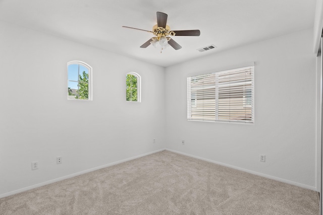 4349 Bethpage Dr, Palmdale, CA 93551 - carpeted empty room with baseboards and ceiling fan