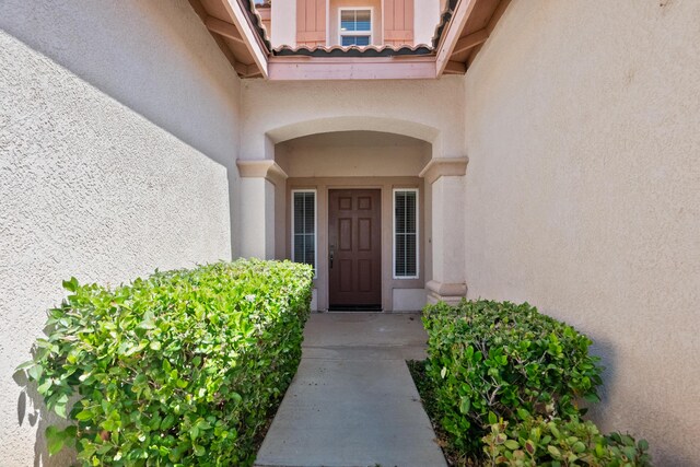 4349 Bethpage Dr, Palmdale, CA 93551 - view of exterior entry with stucco siding