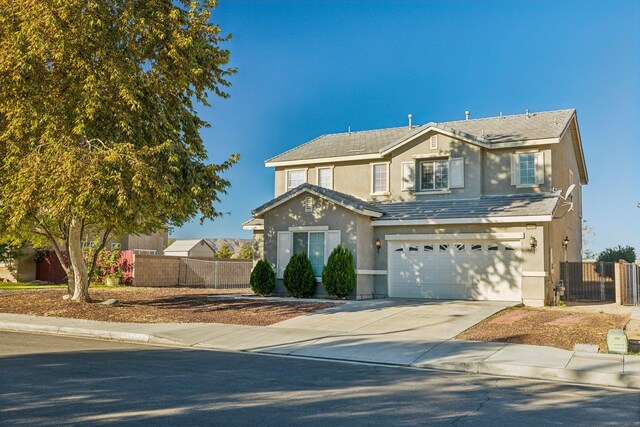 view of property featuring a garage