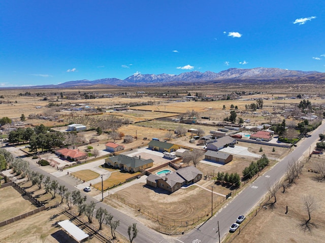 aerial view with a mountain view